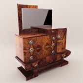 3d model Sideboard with a mirror – Art Deco 1930