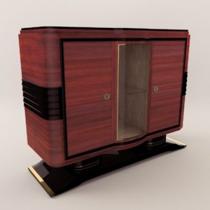 3d model Sideboard with a bar – Art Deco 1920