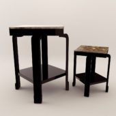 3d model Small Table – Art Deco 1930