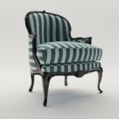 3d model Baroque armchair – around 1900