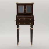 3d model Neoclassical cylinder bureau – France, 19. century