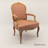 3d model Baroque armchair – around 1900