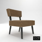 3d Model Small Armchair Nicole From Dom Edizioni - Design By Domenico Mula