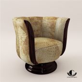 3d Model Rotaring Fauteuil - Art Deco Style - Design From Cygal Art Deco