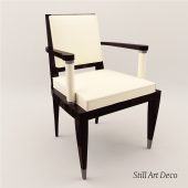 3d Model Armchair - Art Deco Style