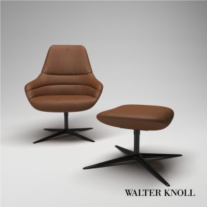 3d Model Armchair And Tabouret Kyo Lounge 171-10 From Walter Knoll - Design By Pearson Lloyd